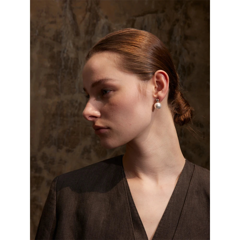 Pearl Zircon Studs