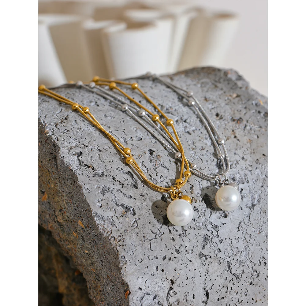 Pearl Bead Chain Necklace