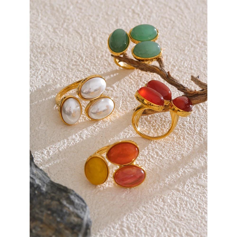 Garten-Cluster-Ring – Multi-Stein-Blume