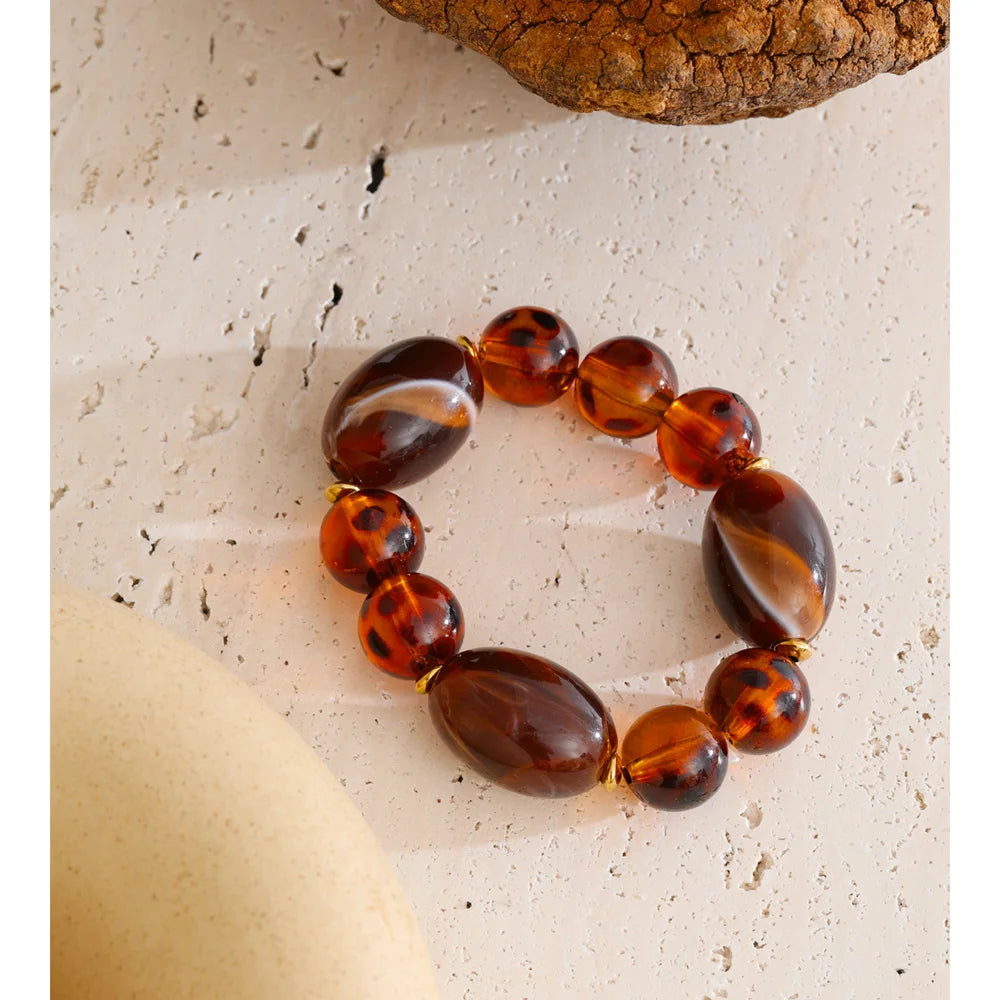 Amber Bead Bracelet