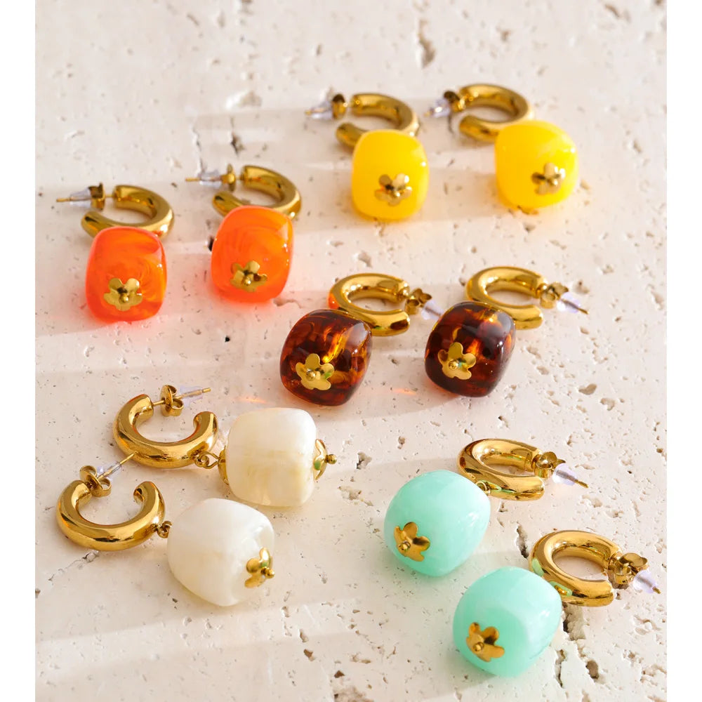 Square Candy Drop Earrings