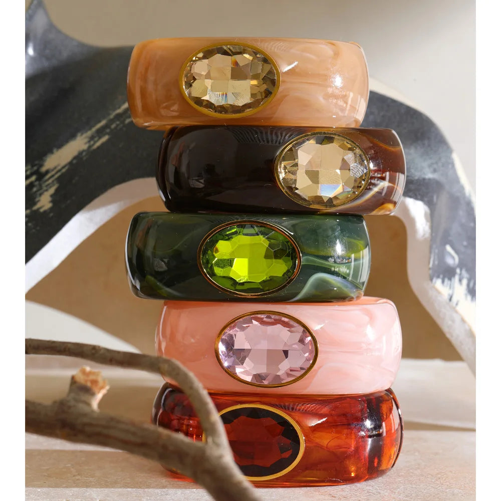 Dicker Kristall-Statement-Armreif