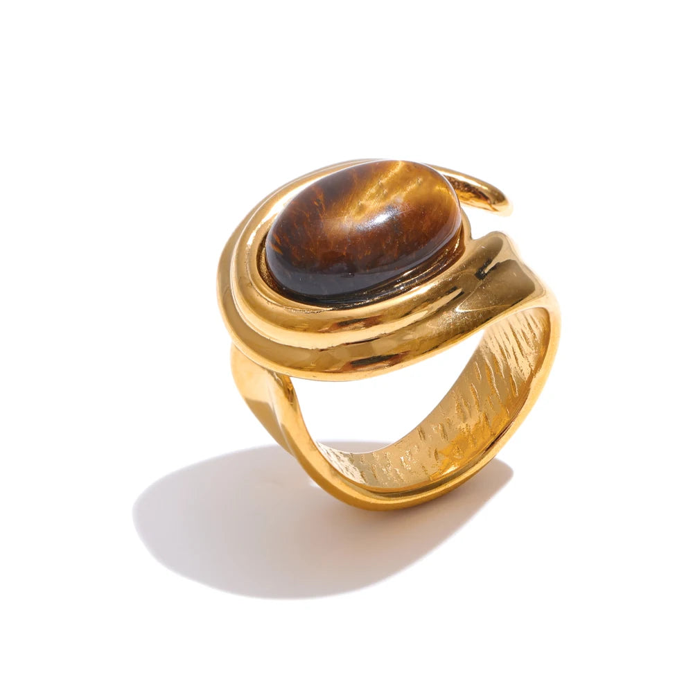 Tiger Eye Ring – Natural Stone
