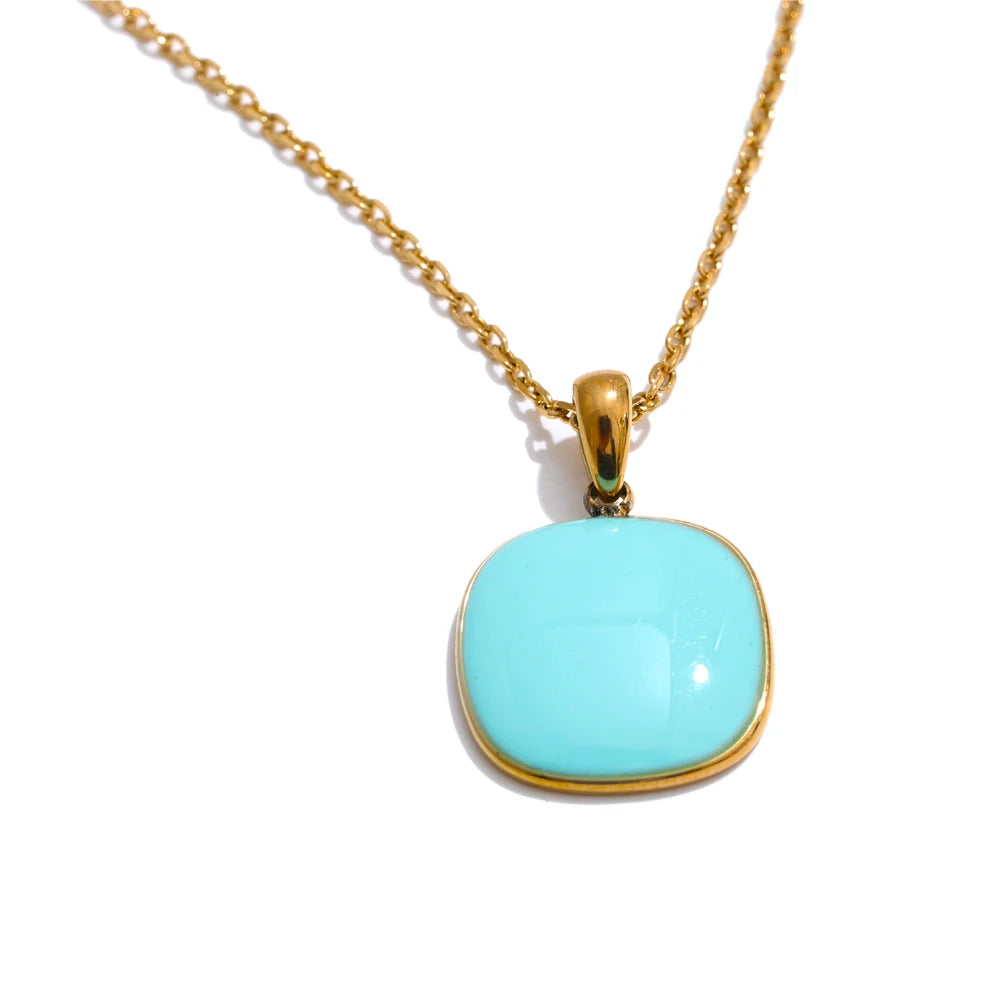 Collier Pendentif Carré Candy
