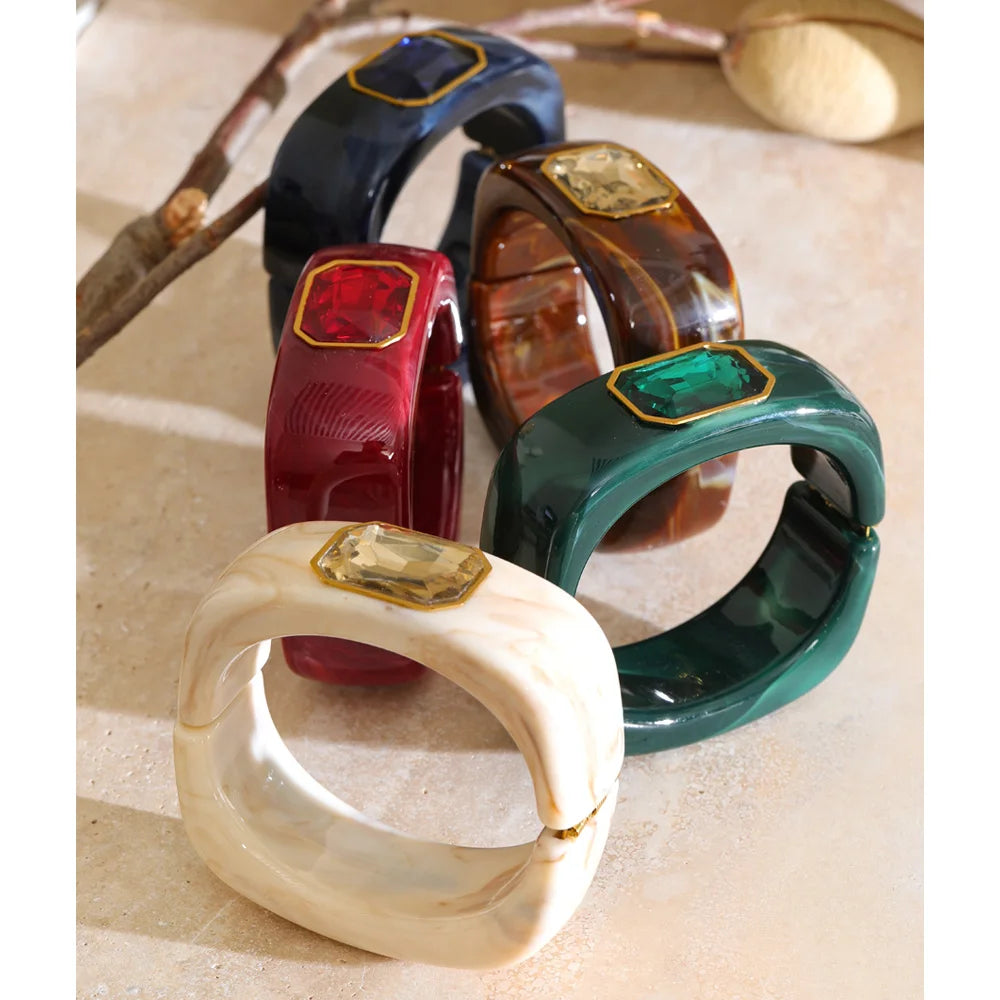 Bangle Statement Carré Cristal